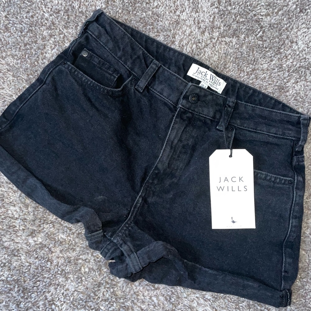 NWT Jack Wills Black Jean Shorts - Size 4/XS 🖤